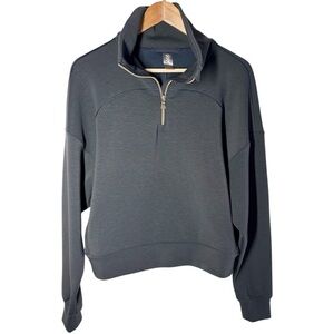 Rhone Womens DreamGlow 1/2 Zip Mock Neck Sweater Size Medium Gray Relaxed